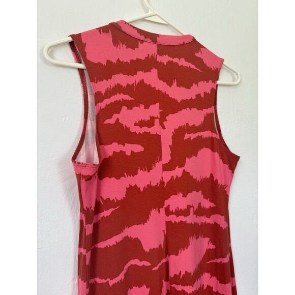 Anthropologie Nicolette Hot‎ Pink & Red Print Midi Dress Corey Lynn Calter Sz S - Picture 7 of 9